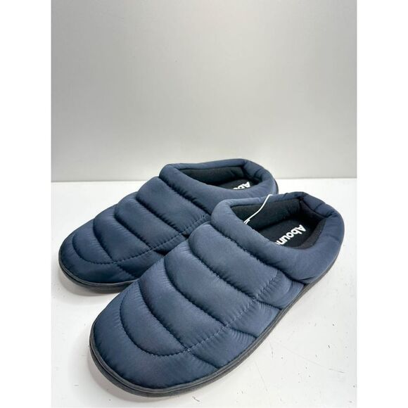Abound Slippers Mens Size 10 Medium Blue Slip On Puffer in Navy Cozy NEW - Picture 2 of 8